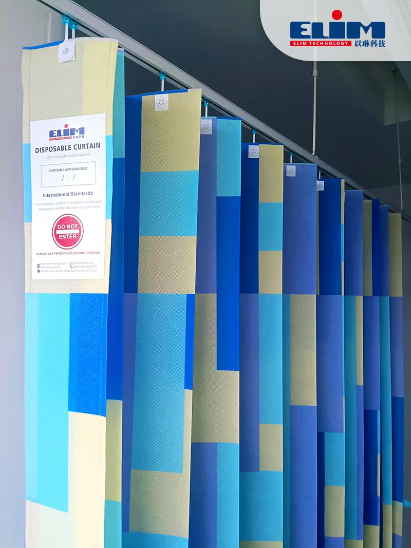 Elimine cortinas médicas descartáveis